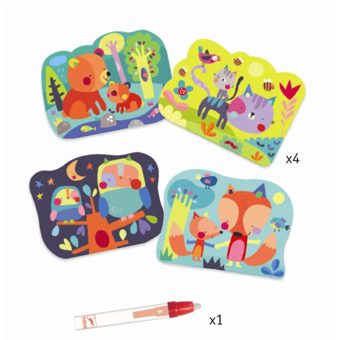 Djeco måla med vatten, Gömt i skogen - Från 18 mån.