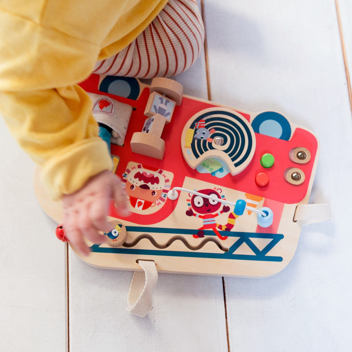 Lilliputiens aktivitetsbräda i trä, Brandbil