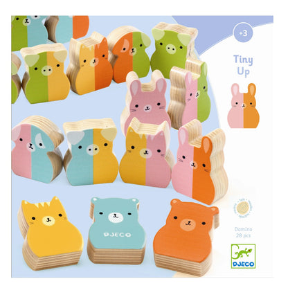 Djeco träinlärningsspel, domino tiny-up