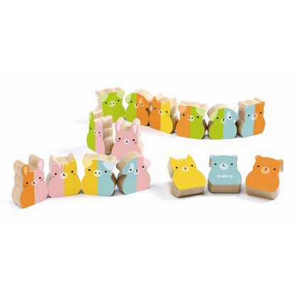 Djeco träinlärningsspel, domino tiny-up