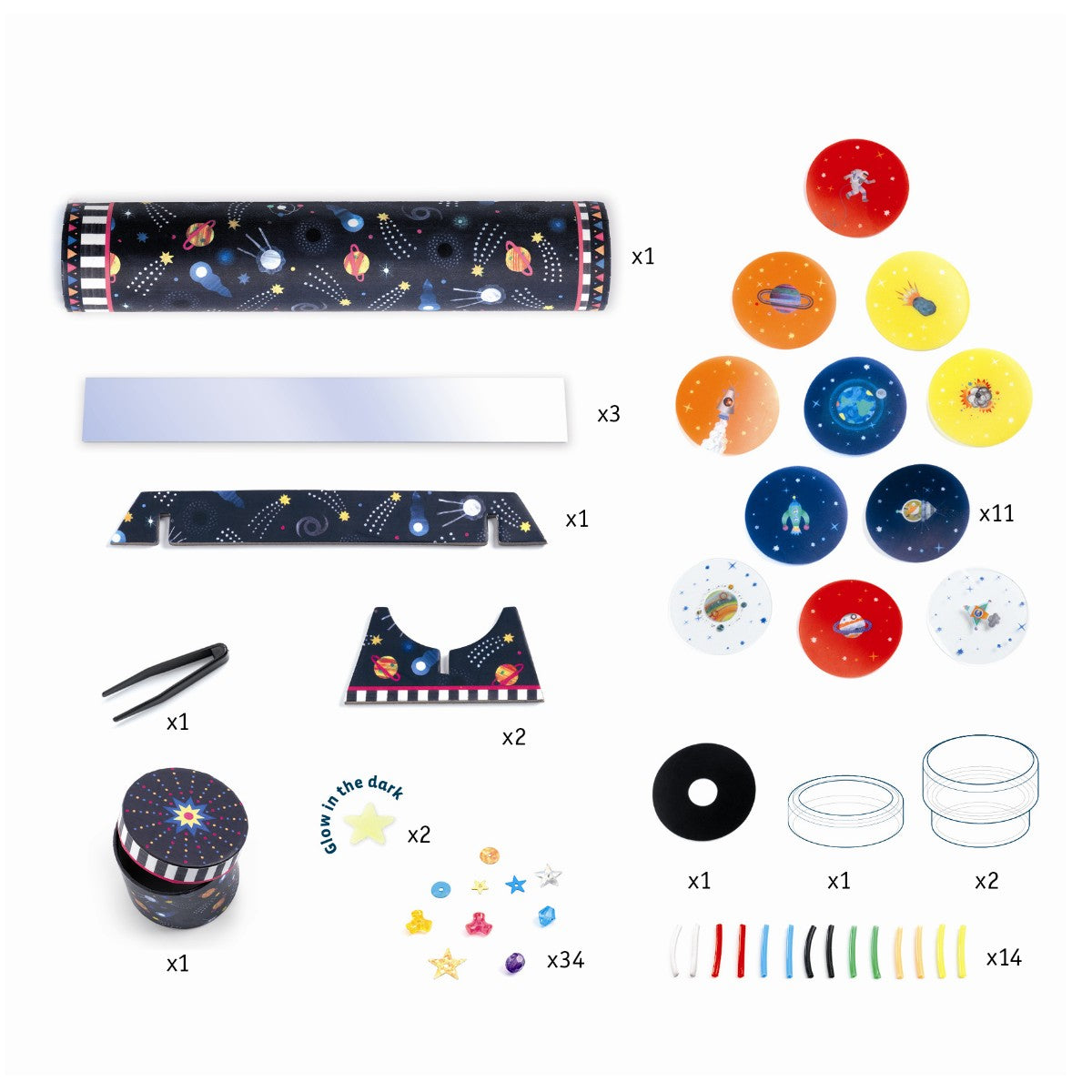 Djeco DIY, Skapa ditt eget kalejdoskop - Space