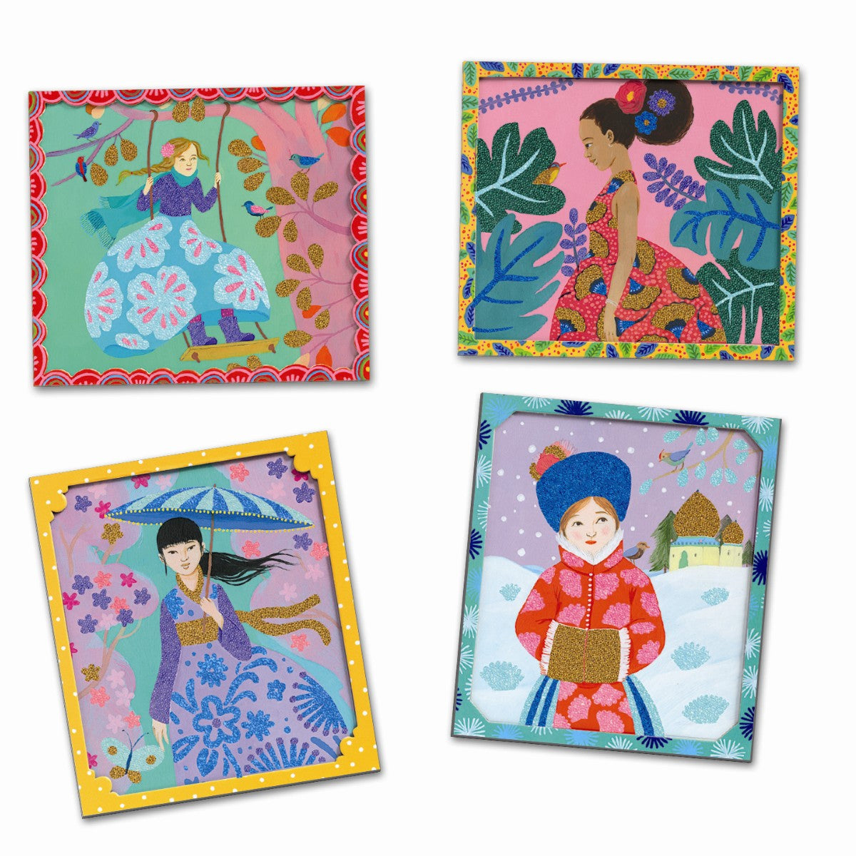 Djeco kreativ ask, Artistic beads - Jorden rundt