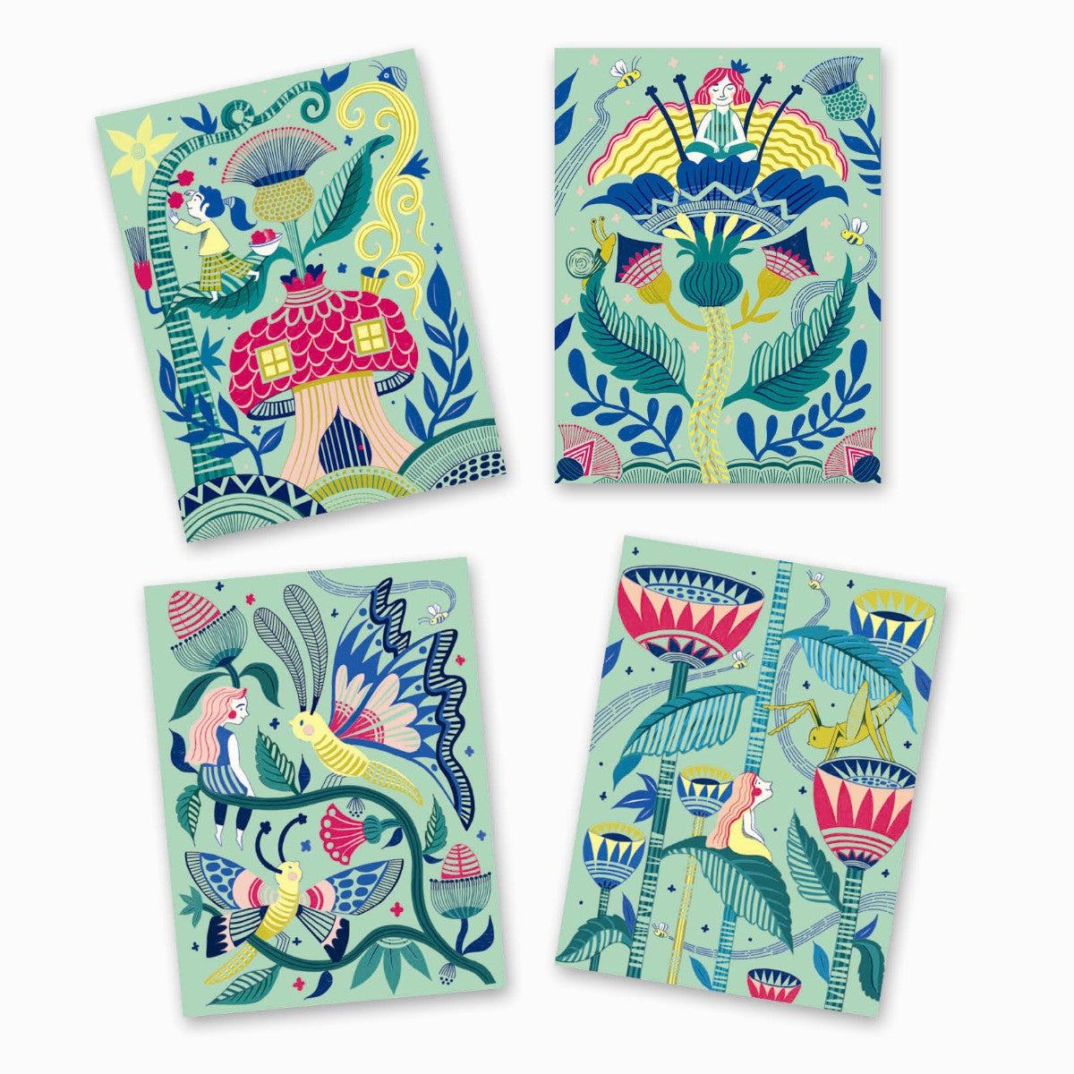 Djeco scratch-kort, Fantasiträdgården