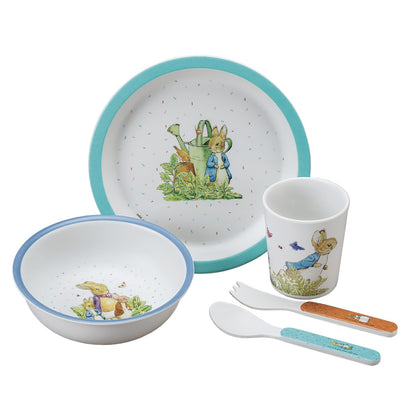 Petit Jour Paris, Peter Kanin barnservis i presentask med 5 delar - Blå