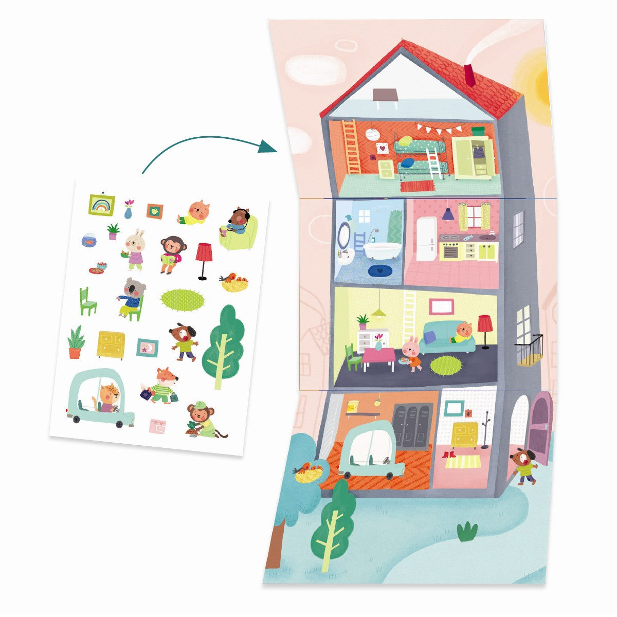 Djeco kreativt aktivitetskit - Huset