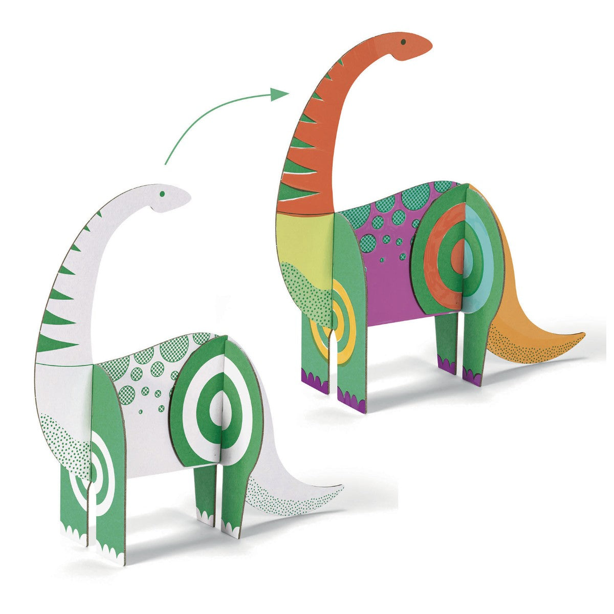 Djeco kreativ låda - Färglägg, bygg, lek - Dinosaurier