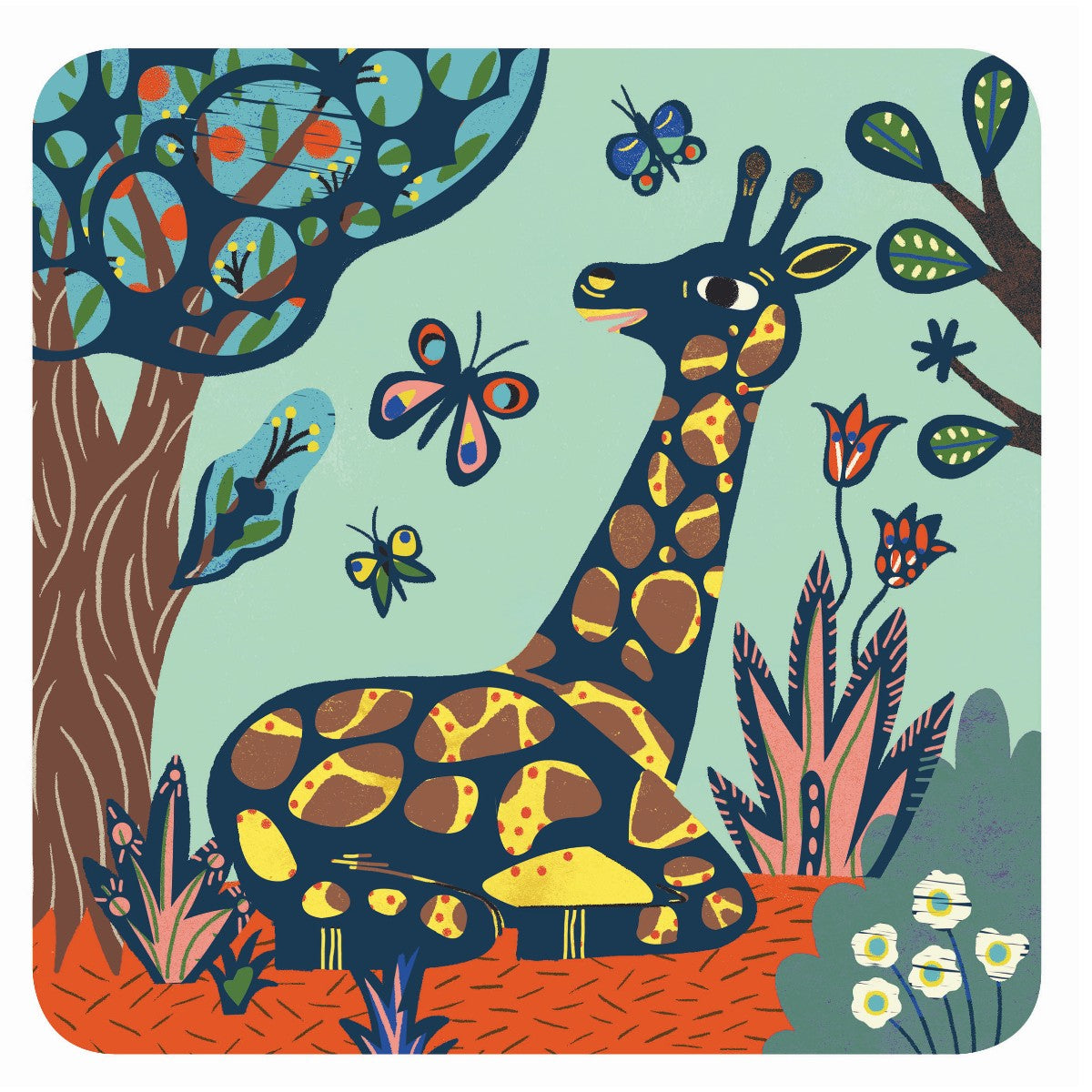 Djeco scratchkort för de små, Stora djur