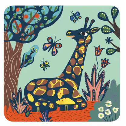 Djeco scratchkort för de små, Stora djur