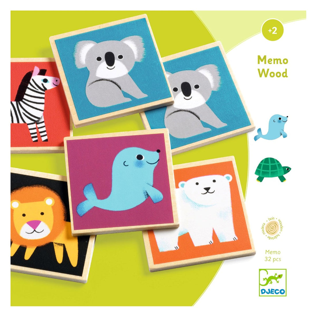 Djeco Huskespil i træ, Vilde dyr