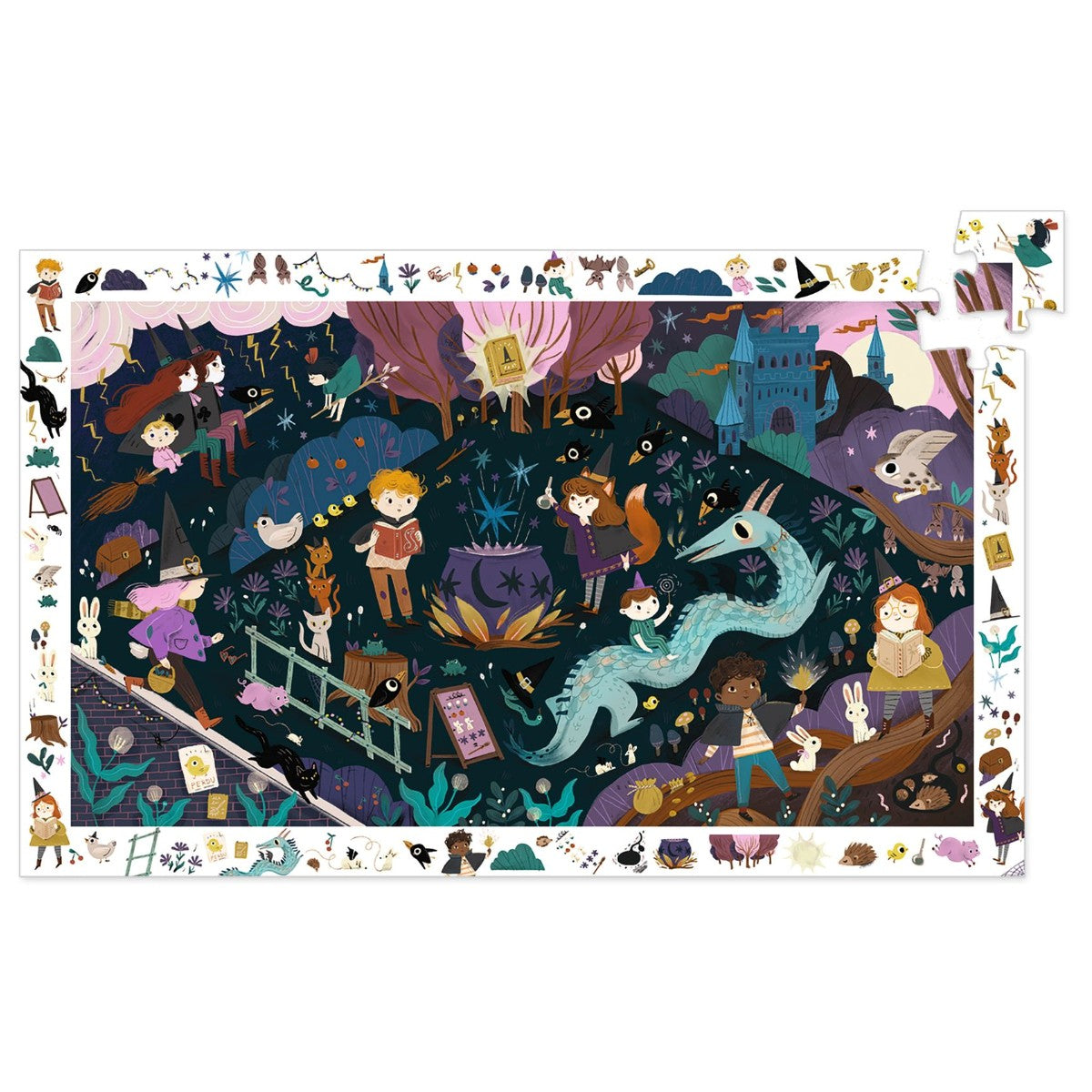 Djeco Observationspuslespil, Troldmandslærlinge - 54 brikker