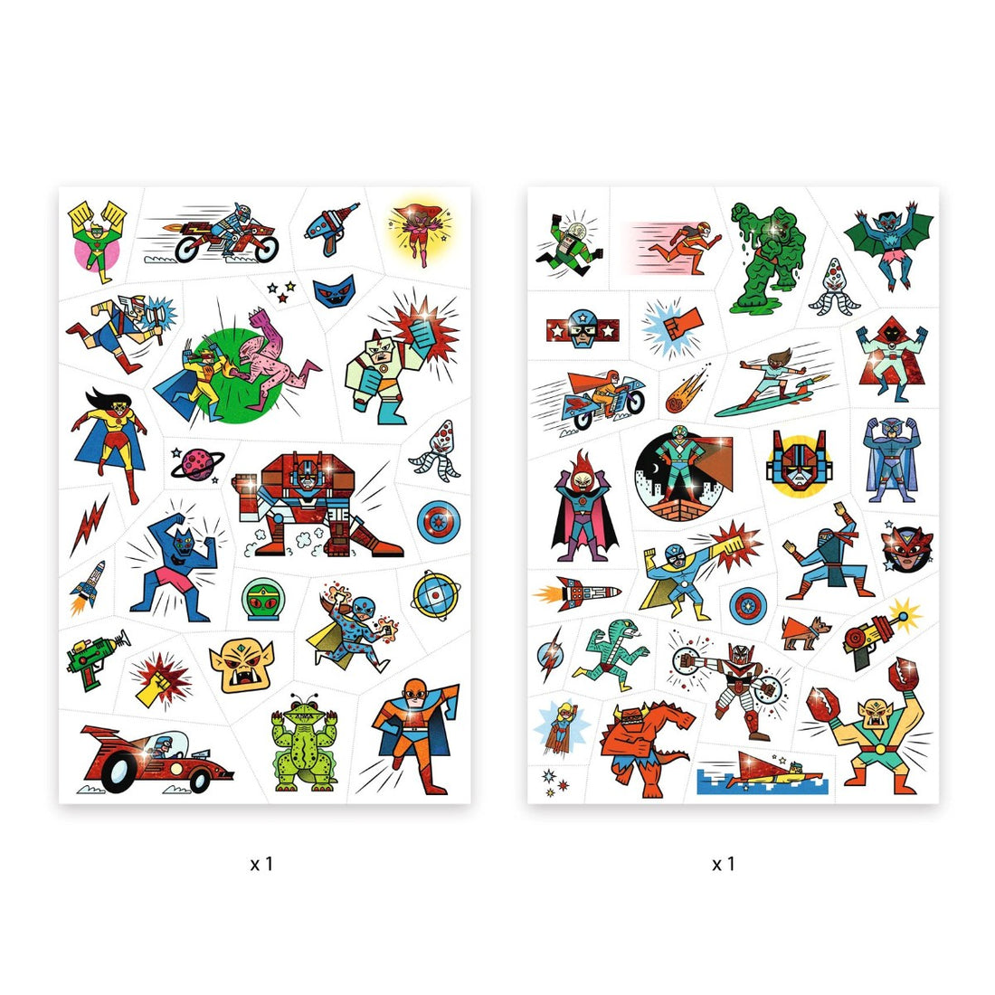 Djeco tatueringar, Skurkar mot hjältar