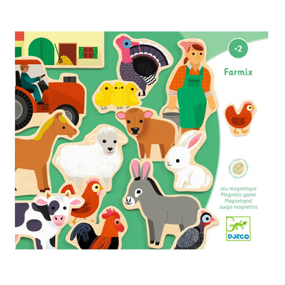 Djeco magneter i træ, Farmix