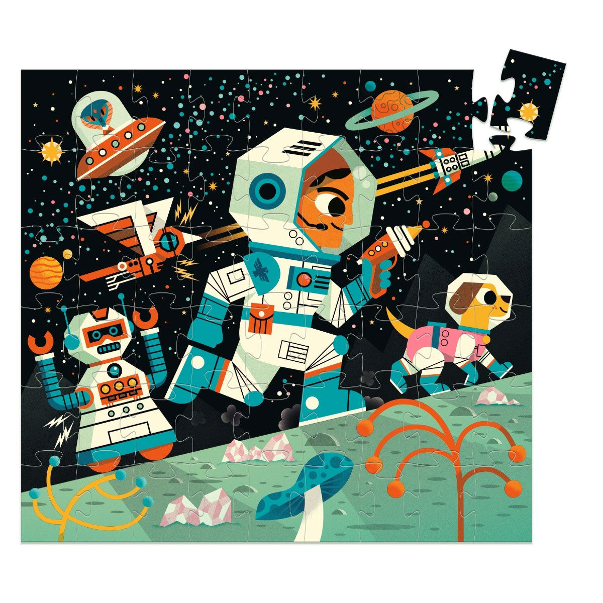 Djeco Silhuettpussel, Rymdstation 54 bitar