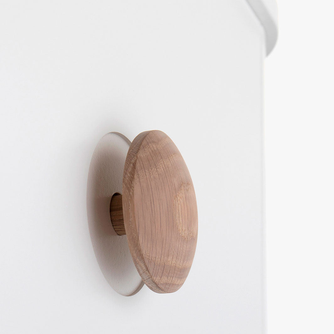 Oliver Furniture Wood garderob med 2 dörrar, vit/ek - höjd 204 cm