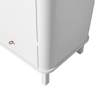 Oliver Furniture Wood garderob med 2 dörrar, vit - höjd 204 cm
