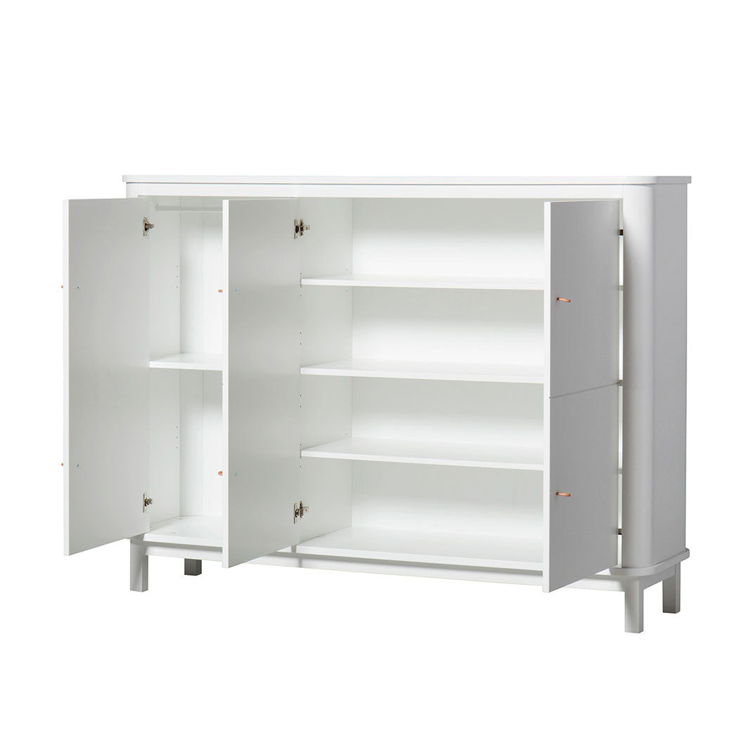 Oliver Furniture Wood multiskåp med 3 dörrar, vit