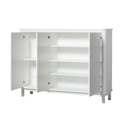 Oliver Furniture Wood multiskåp med 3 dörrar, vit