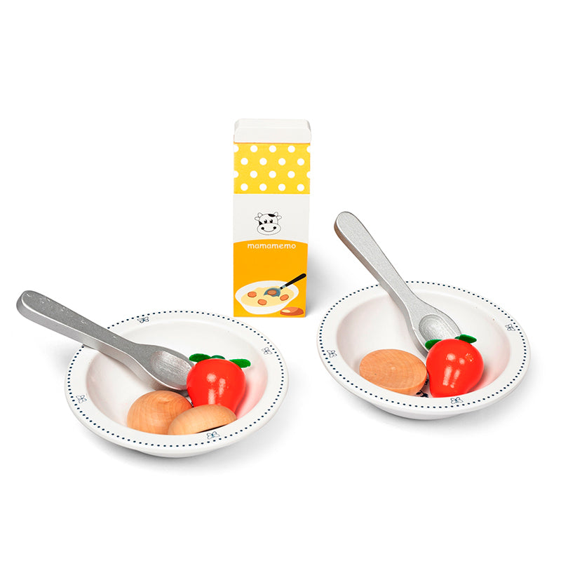 MaMaMeMo leksaksmat i trä, Kallskål set