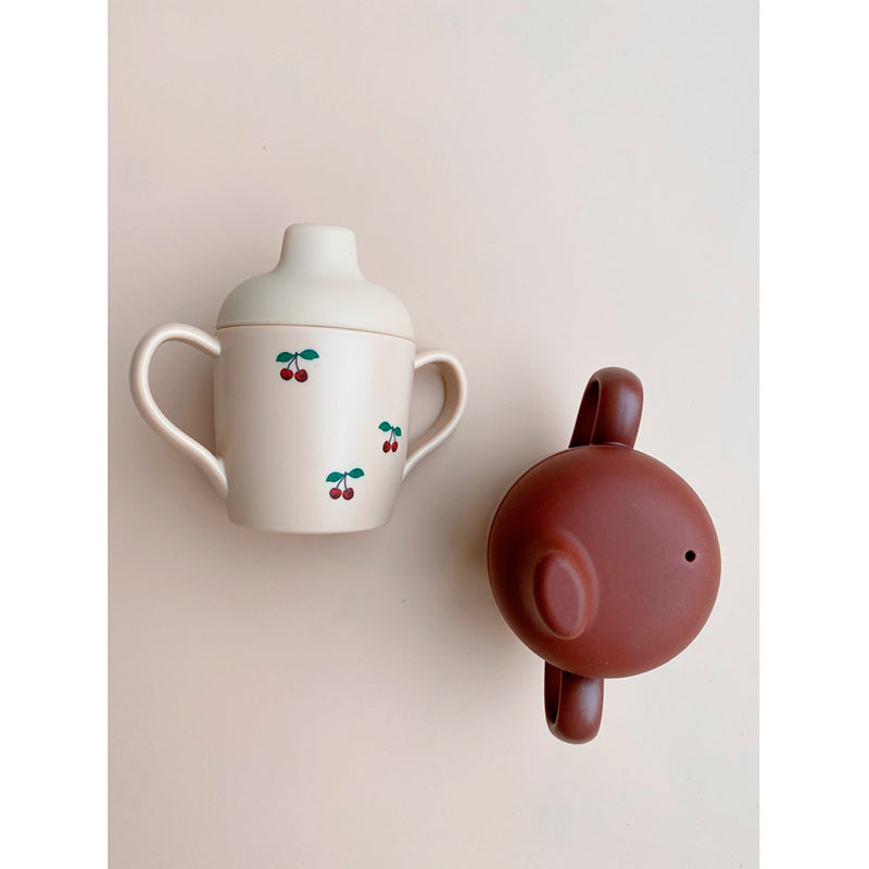 Konges Sløjd silikon drickkopp med pip, 2-pack Sippy - Cherry