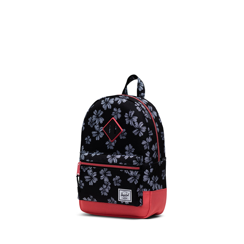 Herschel ryggsäck, Heritage Kids, liten – Sketch Bloom/Calypso Coral