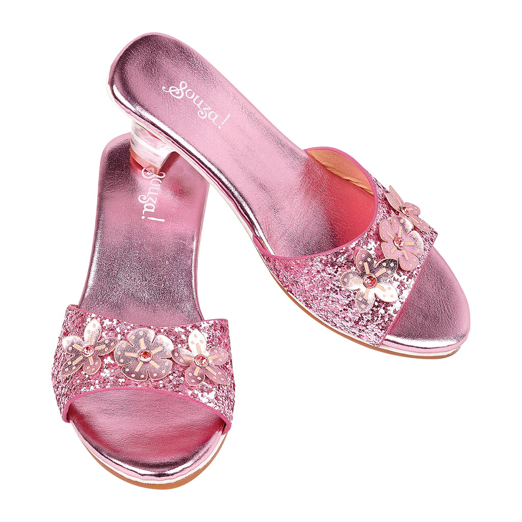 Souza prinsesskor, Mariona tofflor med klack, rosa metallic - Str. 24-31