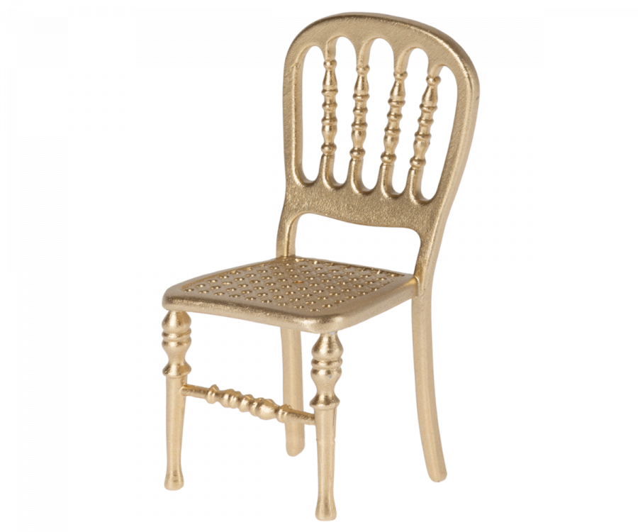 Maileg docktillbehör, Stol för möss - Guld