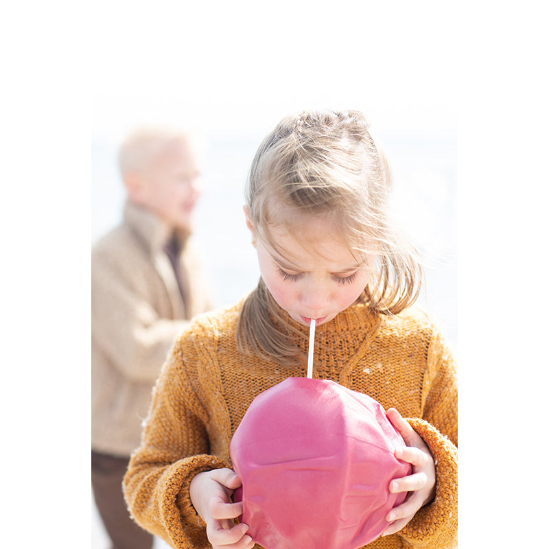 Scrunch-ball, uppblåsbar mjuk boll - Cherry red