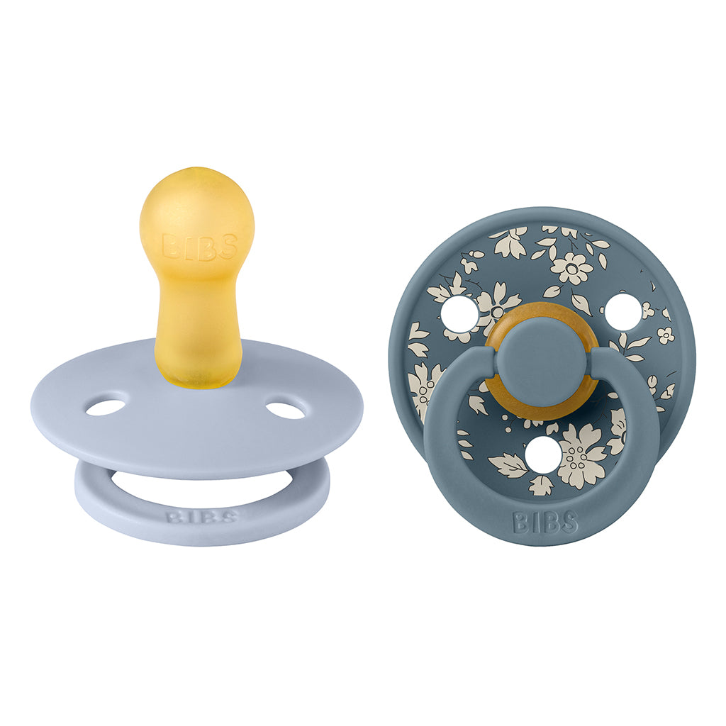 Bibs Liberty, 2-pack Colour, nappar i naturgummi, strl. 2 - Capel - Dusty Blue Mix