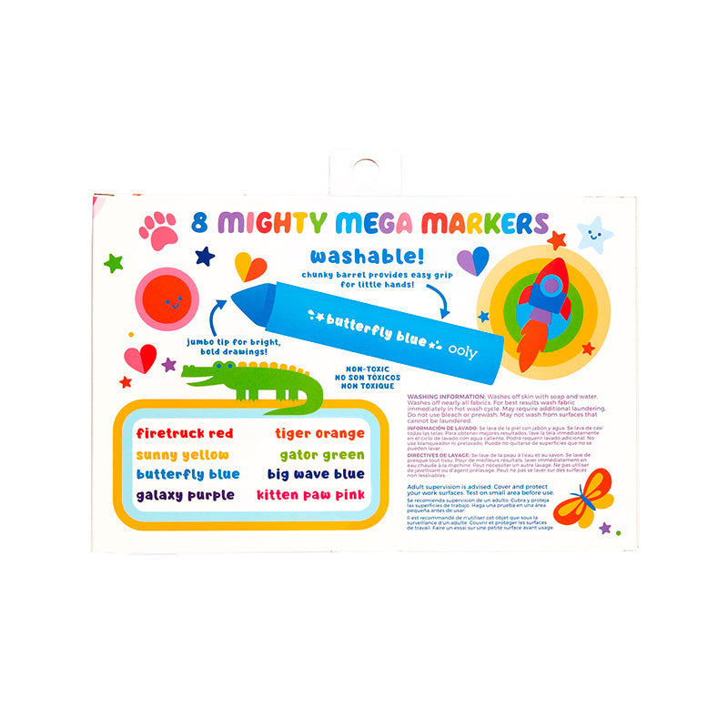 Ooly Mighty Mega Markers, 8 jumbo tuschpennor