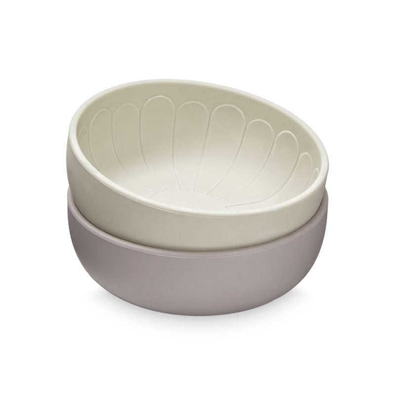 Cam Cam silikonskål, 2-pack, Flower - Earth mix