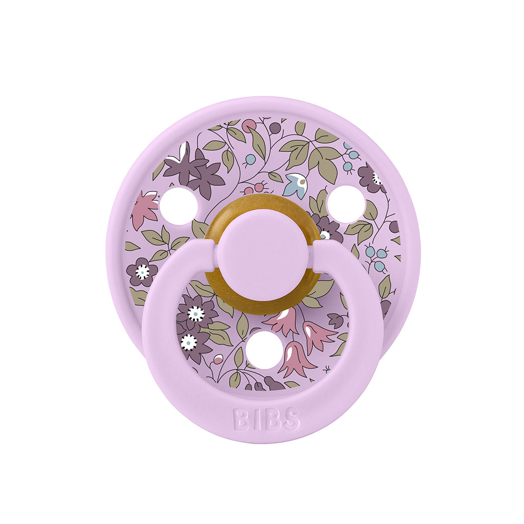 Bibs Liberty, 2-pack Colour, nappar i naturgummi, str. 2 - Chamomile Lawn - Violet Sky Mix