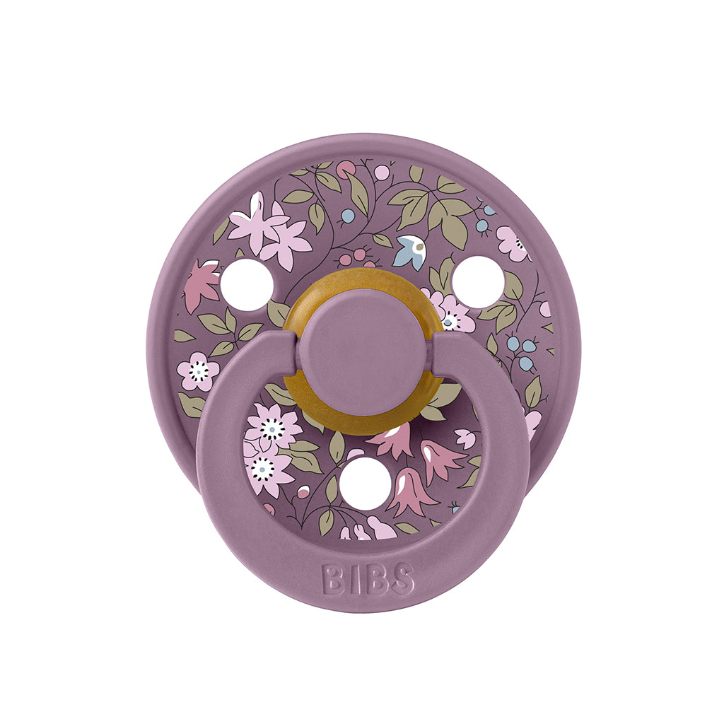 Bibs Liberty, 2-pack Colour, nappar i naturgummi, str. 2 - Chamomile Lawn - Violet Sky Mix