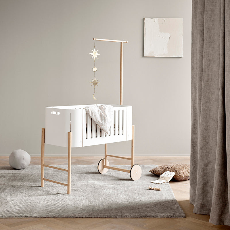 Oliver Furniture, Wood Co-sleeper, vugge og bænk - Multifunktion babyseng