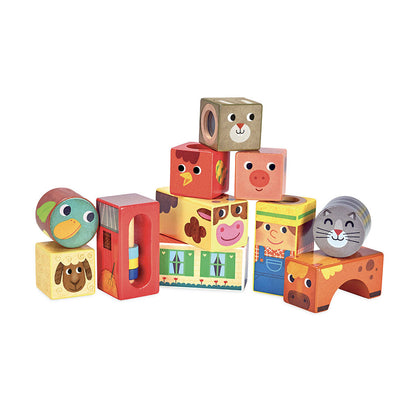 Vilac klodser i træ m. lyd - bondegård