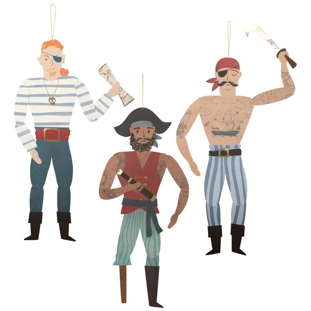 Meri Meri ophæng, pirat - 3 stk.