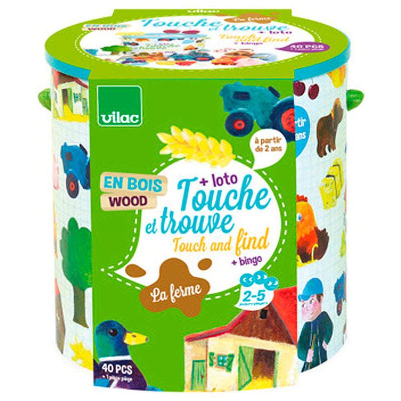 Vilac spel, Känn och hitta, Bondgården - Sinnes- och motorikspel