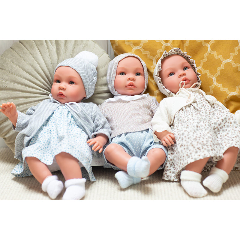 Así Leonora babydukke, 46 cm - Rosa mamelukker och beige blus