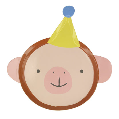 Meri Meri papptallrikar, Dyreparade, stansade - 8 st.