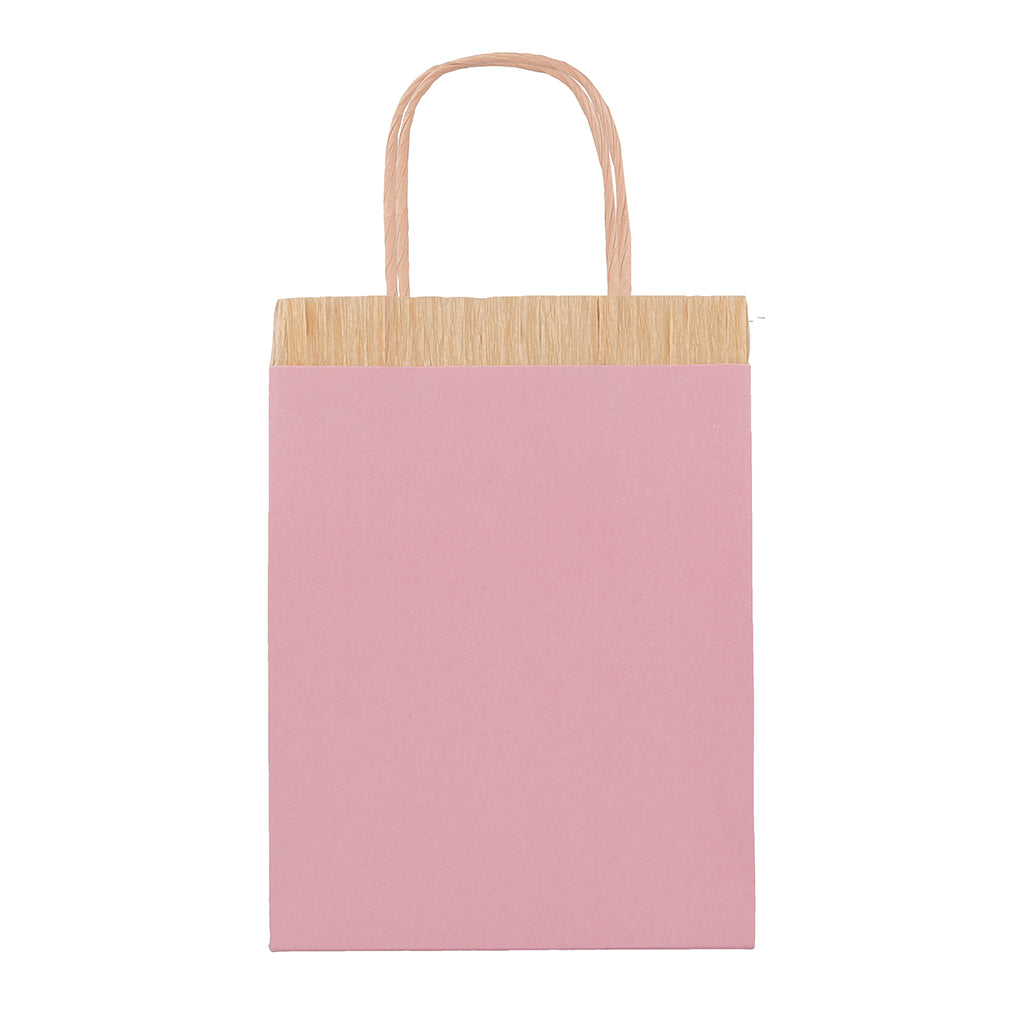 Meri Meri presentpåsar, Rosa fringe – 8 st.