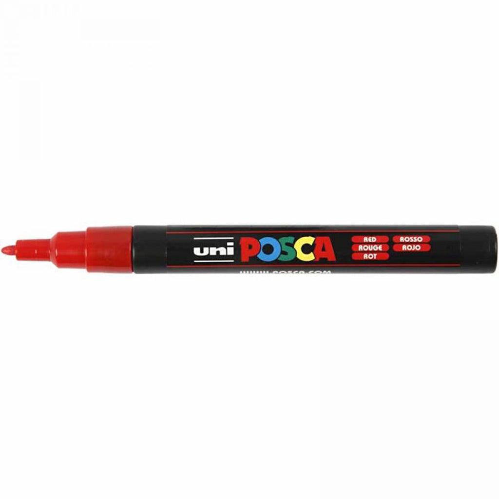 Posca tuscher, streg 0.9–1.3 mm – 12 stk. ass farver