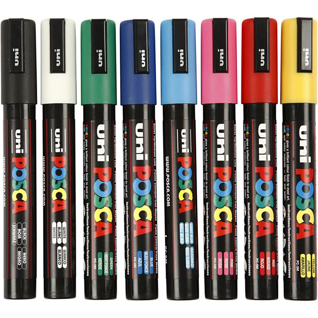 Posca Pennor, linjebredd 2,5 mm - 8 st.