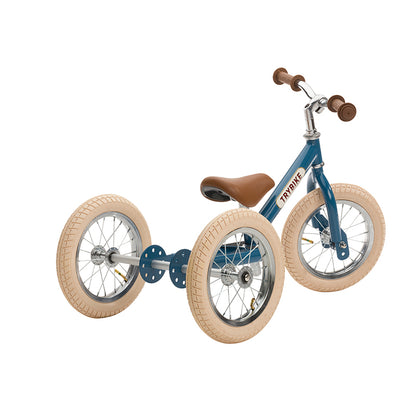 Trybike trehjulig balanscykel, vintage blue med retrolook