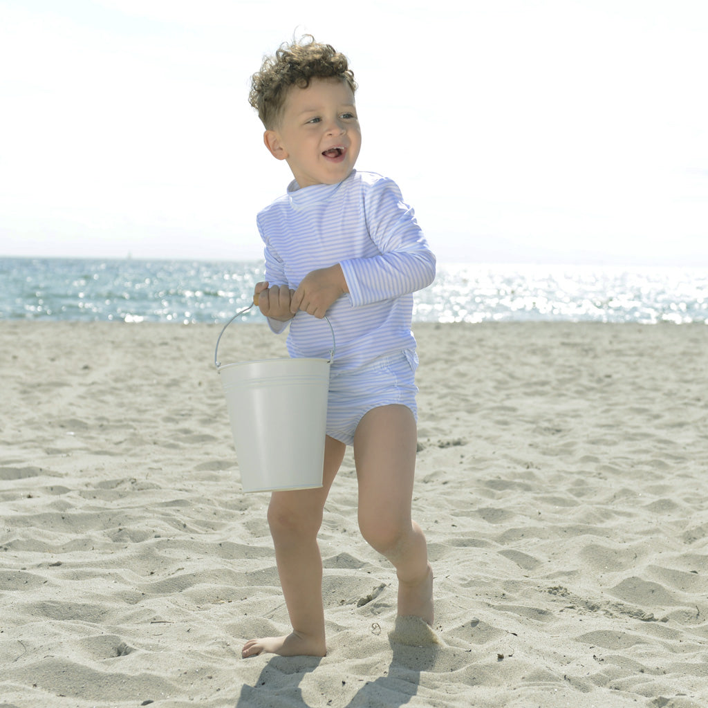 Petit Crabe UV badebluse, Sydney, Baby blue/White - 0-10 år