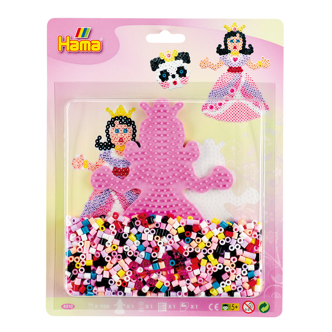 Hama pärlplattsats Midi, prinsessa + 1100 pärlor