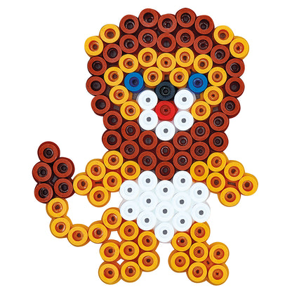 Hama Maxi 600 pärlor och 2 plattor Lejon/Elefant i burk