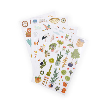 Moulin Roty, Målarbok med 145 klistermärken - Les Parisiennes