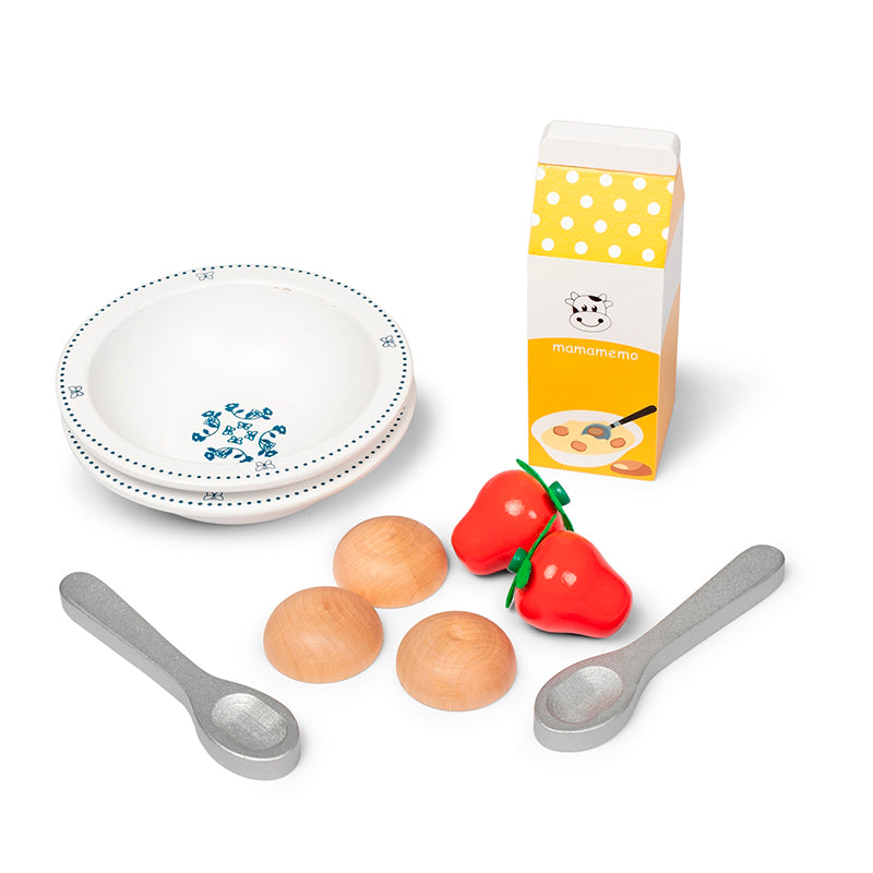 MaMaMeMo leksaksmat i trä, Kallskål set