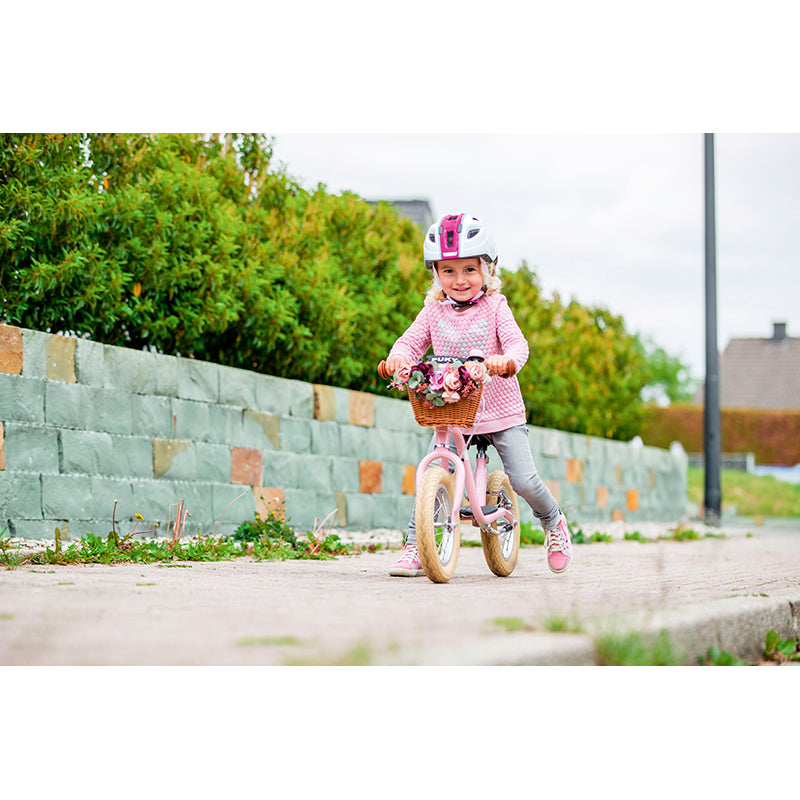 Puky springcykel med handbroms, ringklocka och cykelkorg, Retro rose – från 3 år