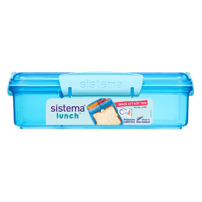 Sistema Snack Attack Duo lunchlåda 975 ml, Blå