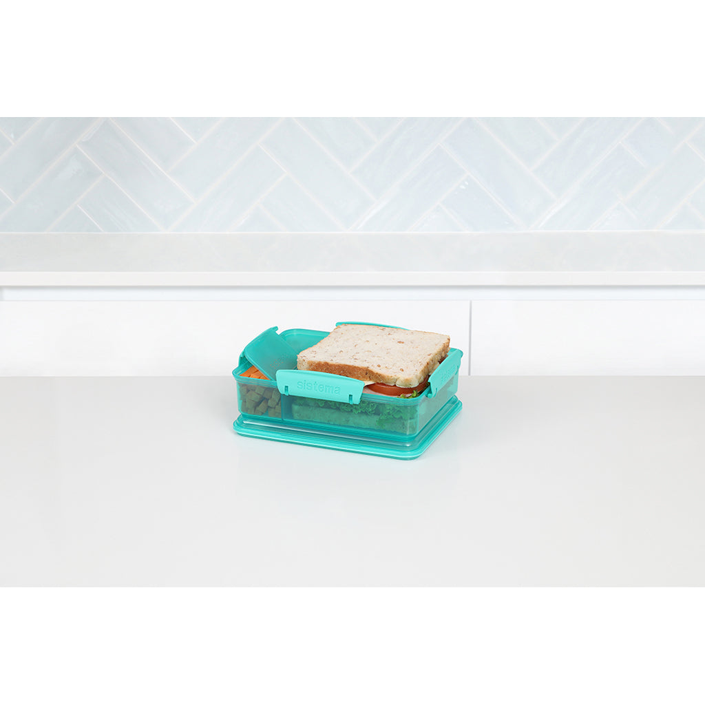 Sistema Snack Attack Duo lunchlåda 975 ml, Teal